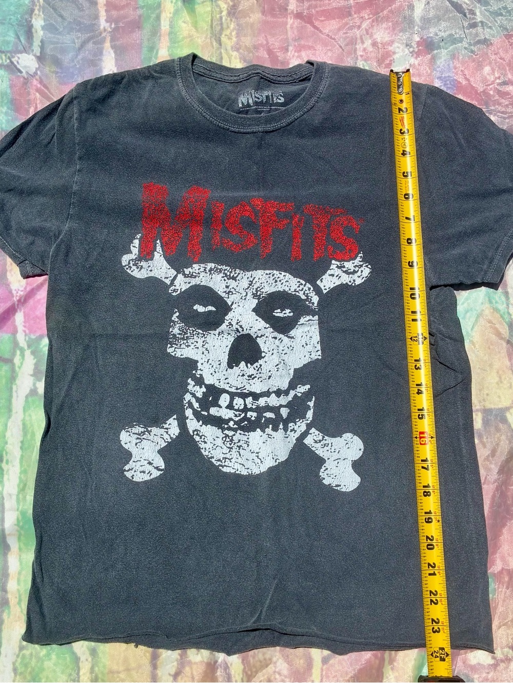 Misfits Black Graphic Tee with Red Logo